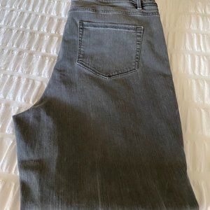 J Jill Destressed Gray High Rise Straight Leg Jean 16